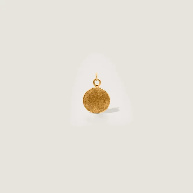 Stilnest Fluid Medallion Anhänger Matt Gold Vermeil