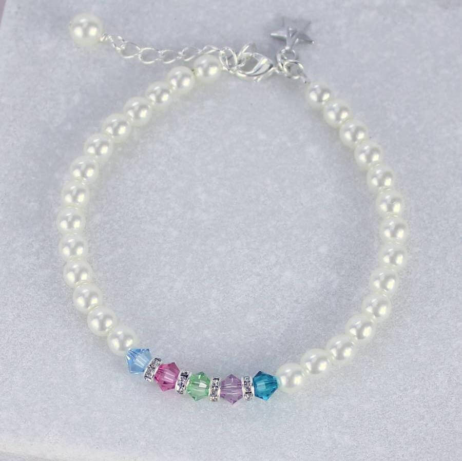Joy by Corrine Smith Family Armband Silber Perle Geburtsstein