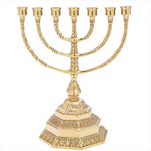 NKlaus Candle Holder Menorah Leuchter Messing 35cm 7-armig