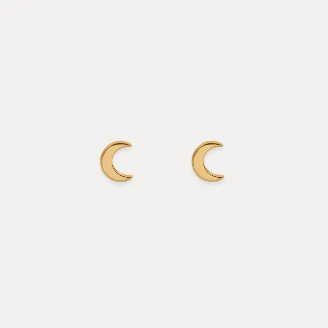 Stilnest Moonchild Ohrstecker 24k Gold Vermeil Ohrringe