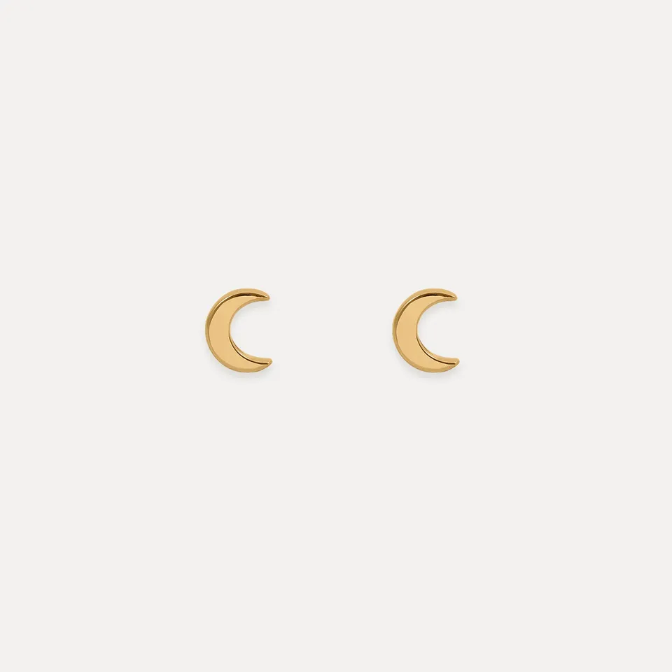 Stilnest Moonchild Ohrstecker 24k Gold Vermeil Ohrringe