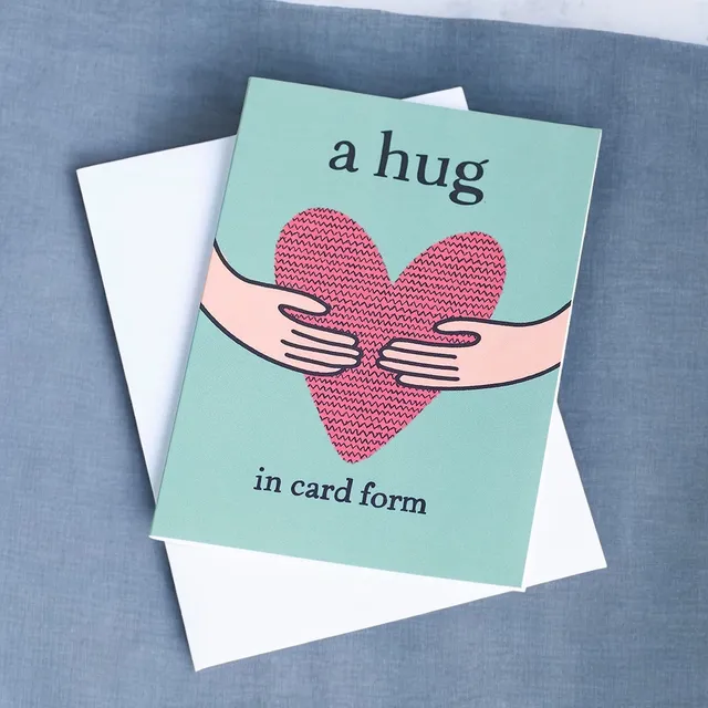 Joy Prints Cards Hug Grußkarte A6 blanko mit Umschlag