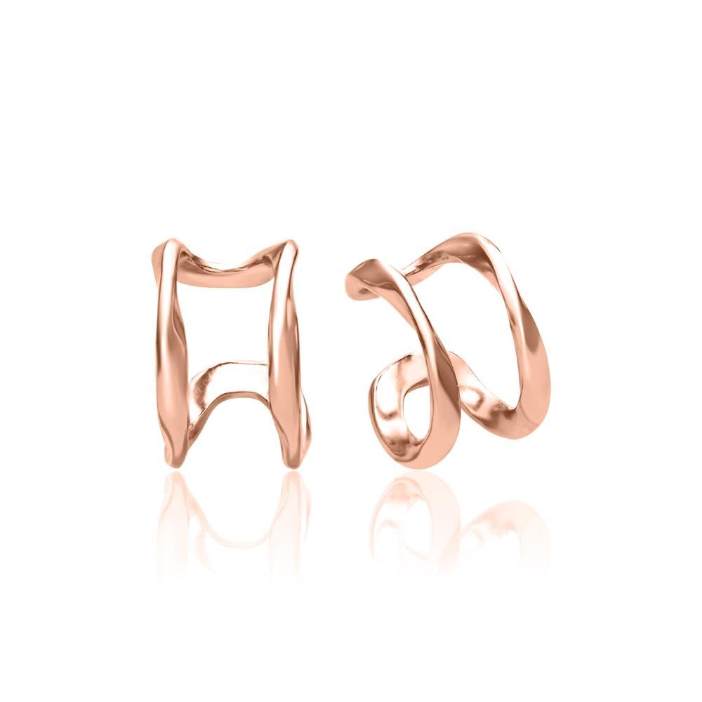 JEWLIX Ohrstecker Ear Cuffs Gold 925er Silber Paar