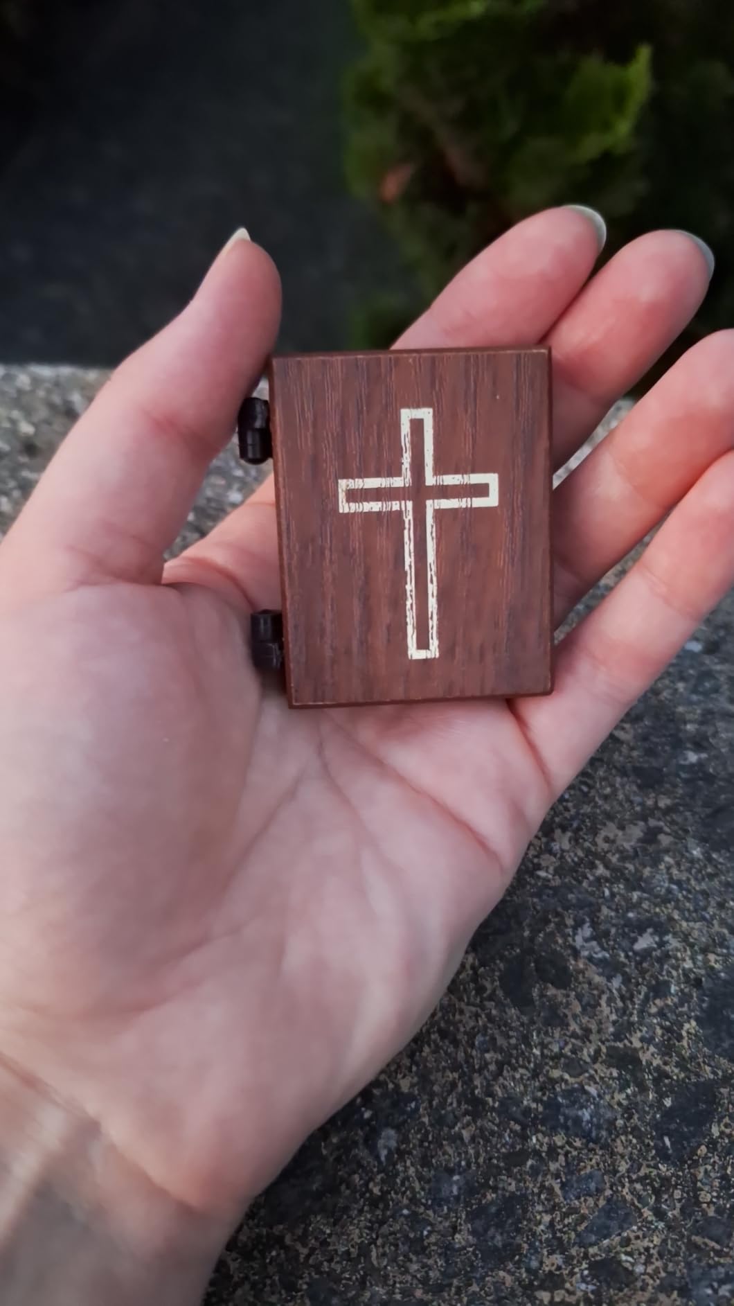 NKlaus Heiliger Georg Triptychon Ikone Holz 9,5cm Drachentöter