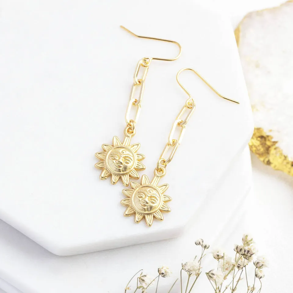 Joy by Corrine Smith Sun Charm Ohrringe Gold 5,5 cm