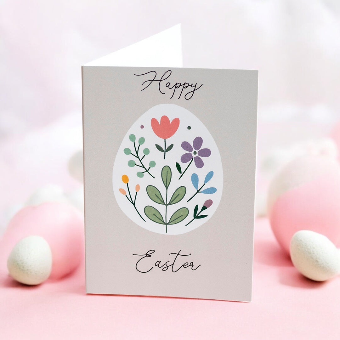 Joy by Corrine Smith Floral Egg Osterkarte A6 Blumen