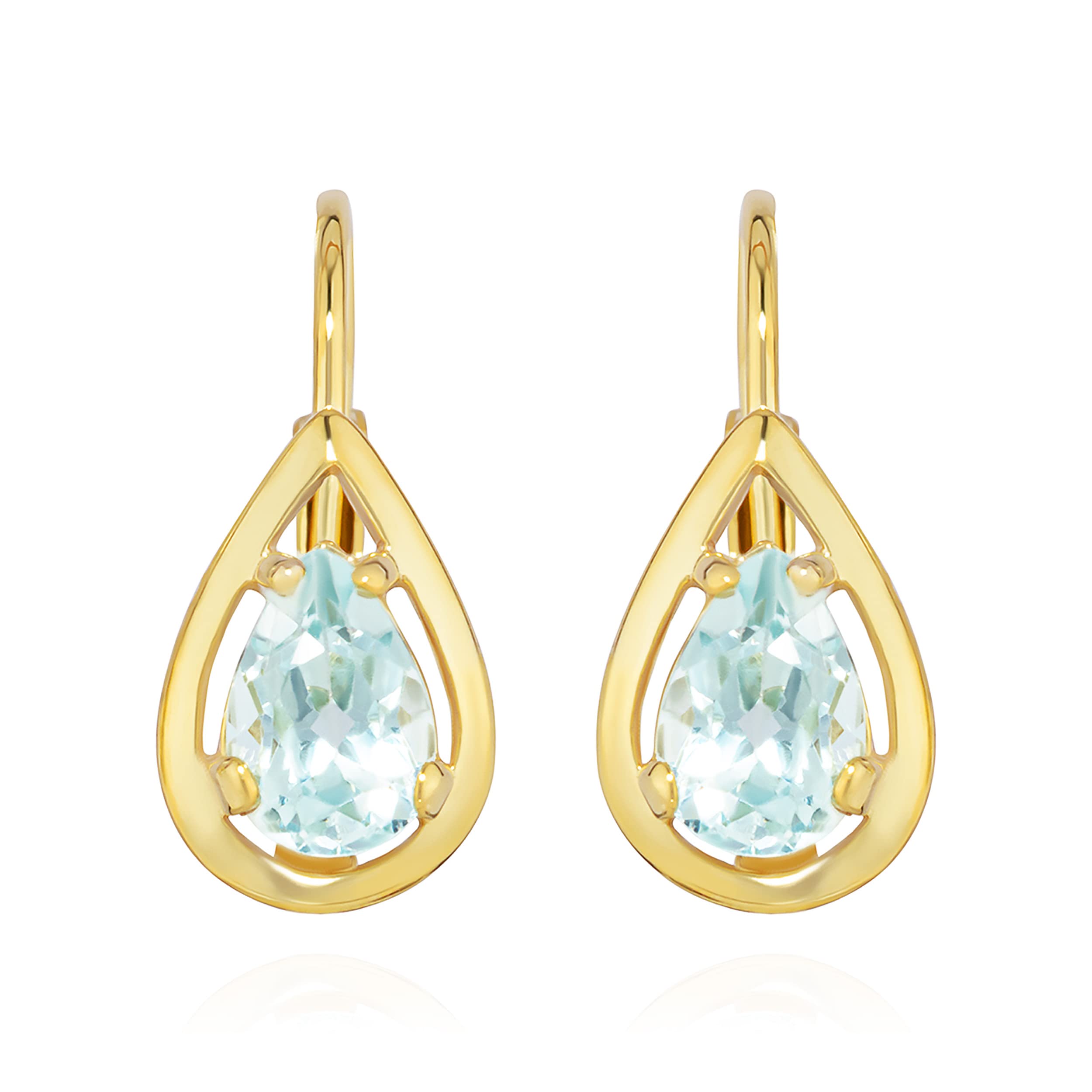 NKlaus Jewellery Brisur Ohrhänger Blautopas 333 Gold