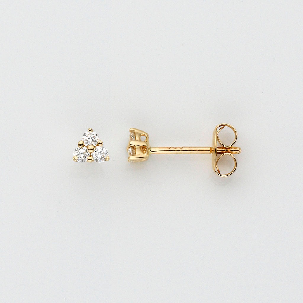 Eugen Rühle Ohrschmuck Dreieck Ohrringe 0,13ct 585 Weißgold