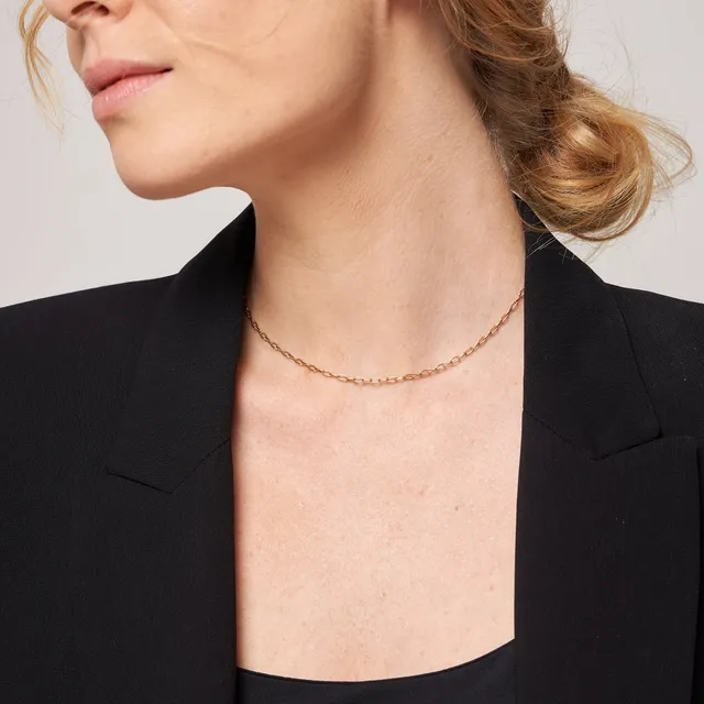 Stilnest Catena II Choker Halskette 24K Gold Vermeil Silber