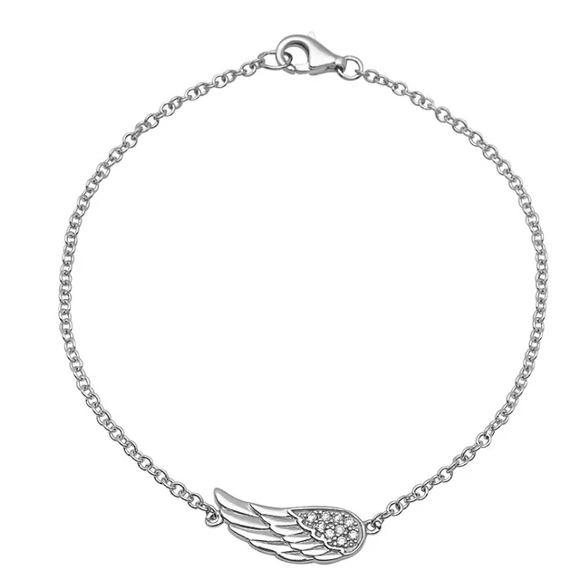 JEWLIX ID-Armband 925 Silber Engelsflügel silber