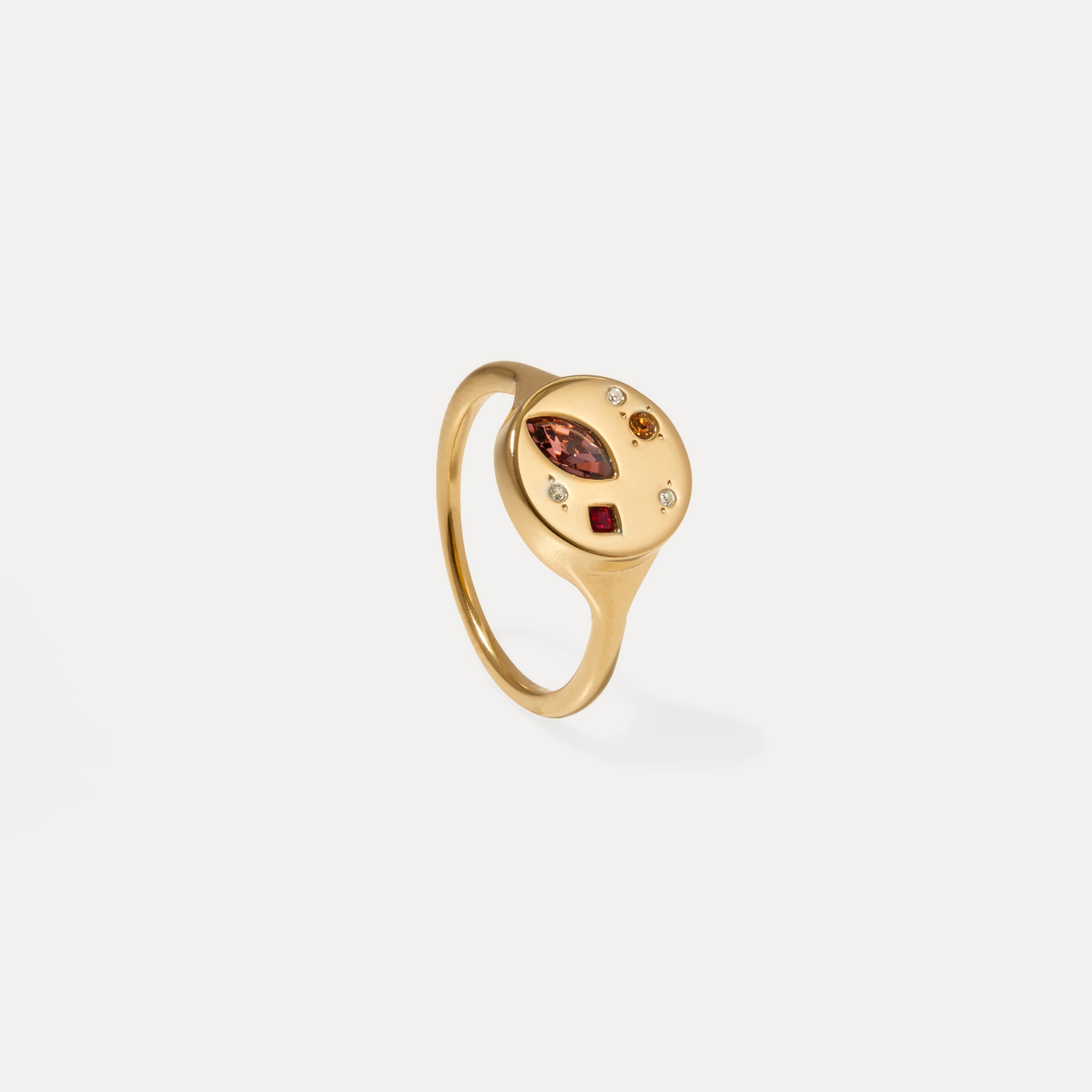 Stilnest Unique Myriad Ring 925 Silber 52 Edelsteine