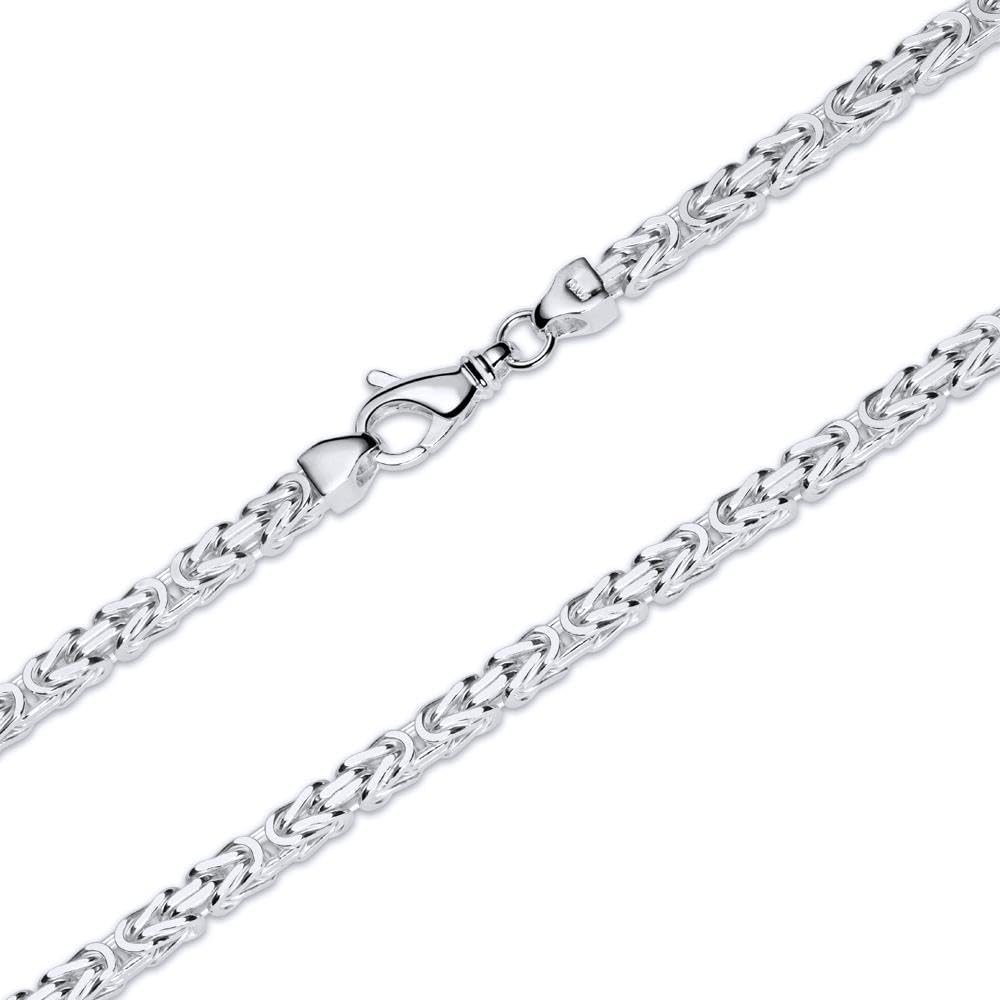 JEWLIX Königskette 4,5mm Silber Halskette Herren 50cm 925er