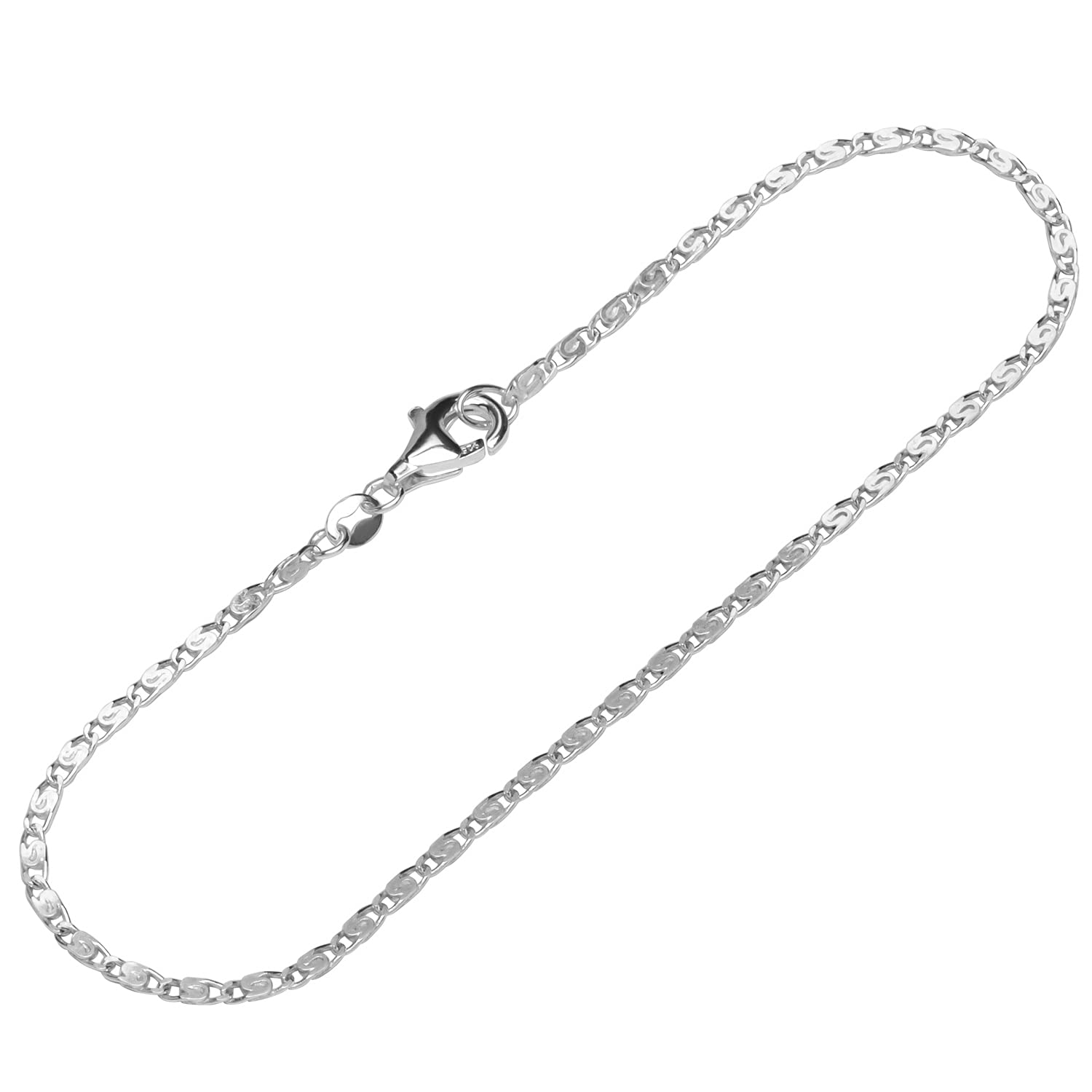 NKlaus Jewellery Herrenarmband 925 Silber Panzer 19cm