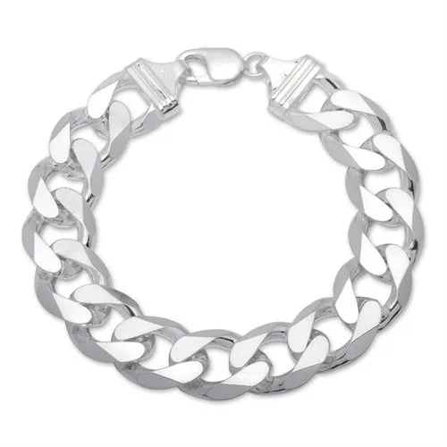 JEWLIX Panzerarmbänder PA0170 Herrenarmband 925 Silber 17mm