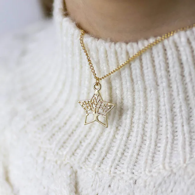 Joy by Corrine Smith Tree of Life Star Halskette Gold