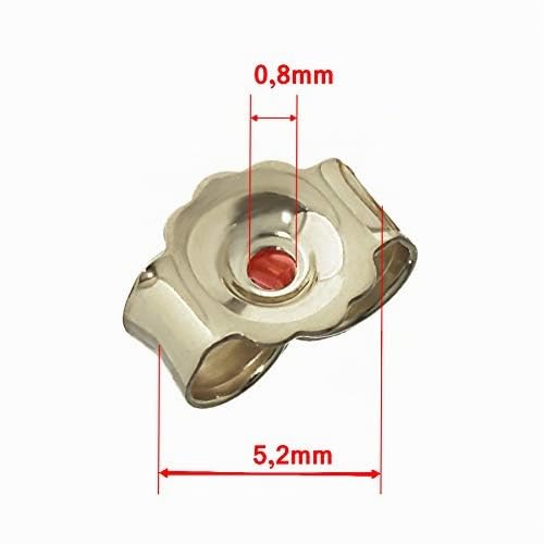 NKlaus Jewellery Gegenstecker Gelbgold 585 5,2mm Paar