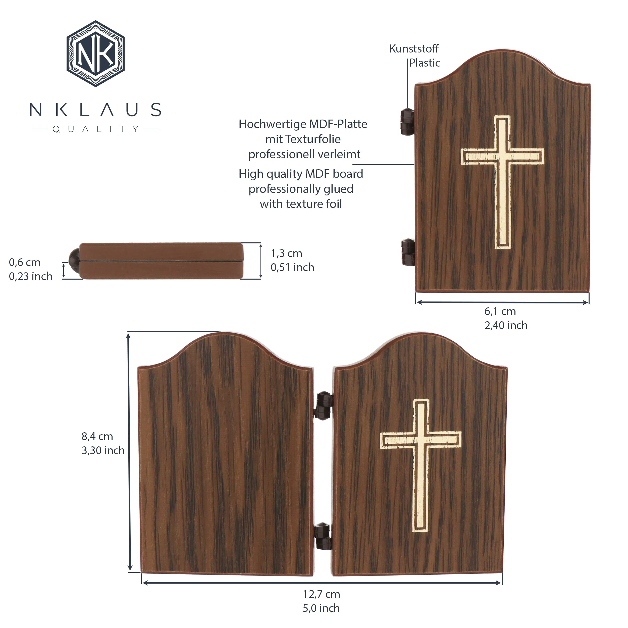 NKlaus Religious Icons GM von Kazan Diptychon 12,5 cm