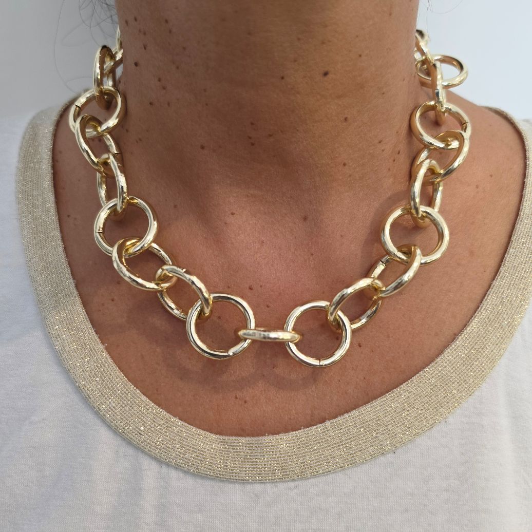 Alevá Bijoux Cerchi Halskette 45 cm Gold