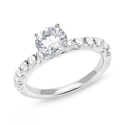 JEWLIX VR0125 Verlobungsring Silber Zirkonia Krappen