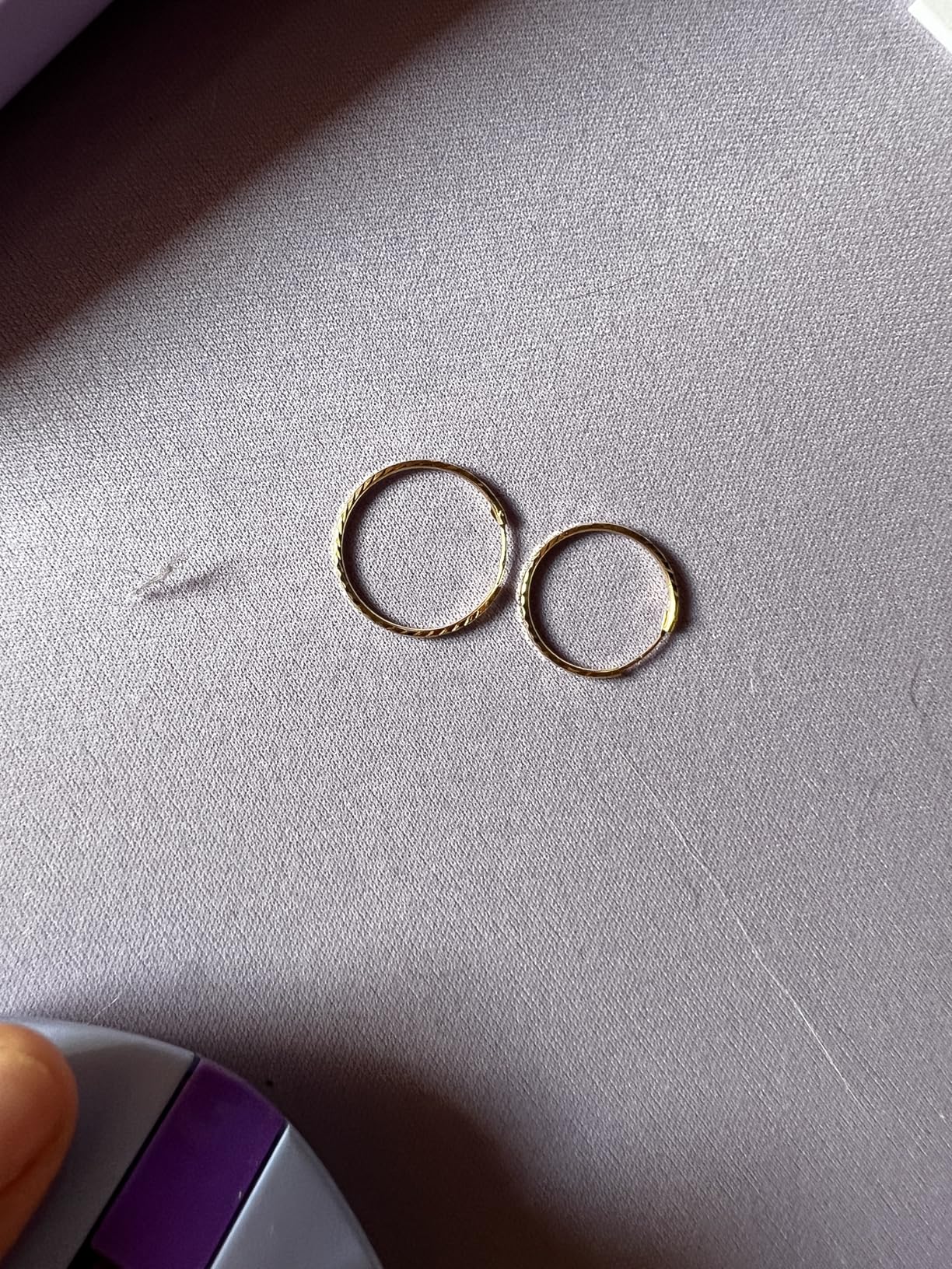NKlaus Paar Creolen 333 Gelbgold Ohrringe 1,1 mm Gelbgold