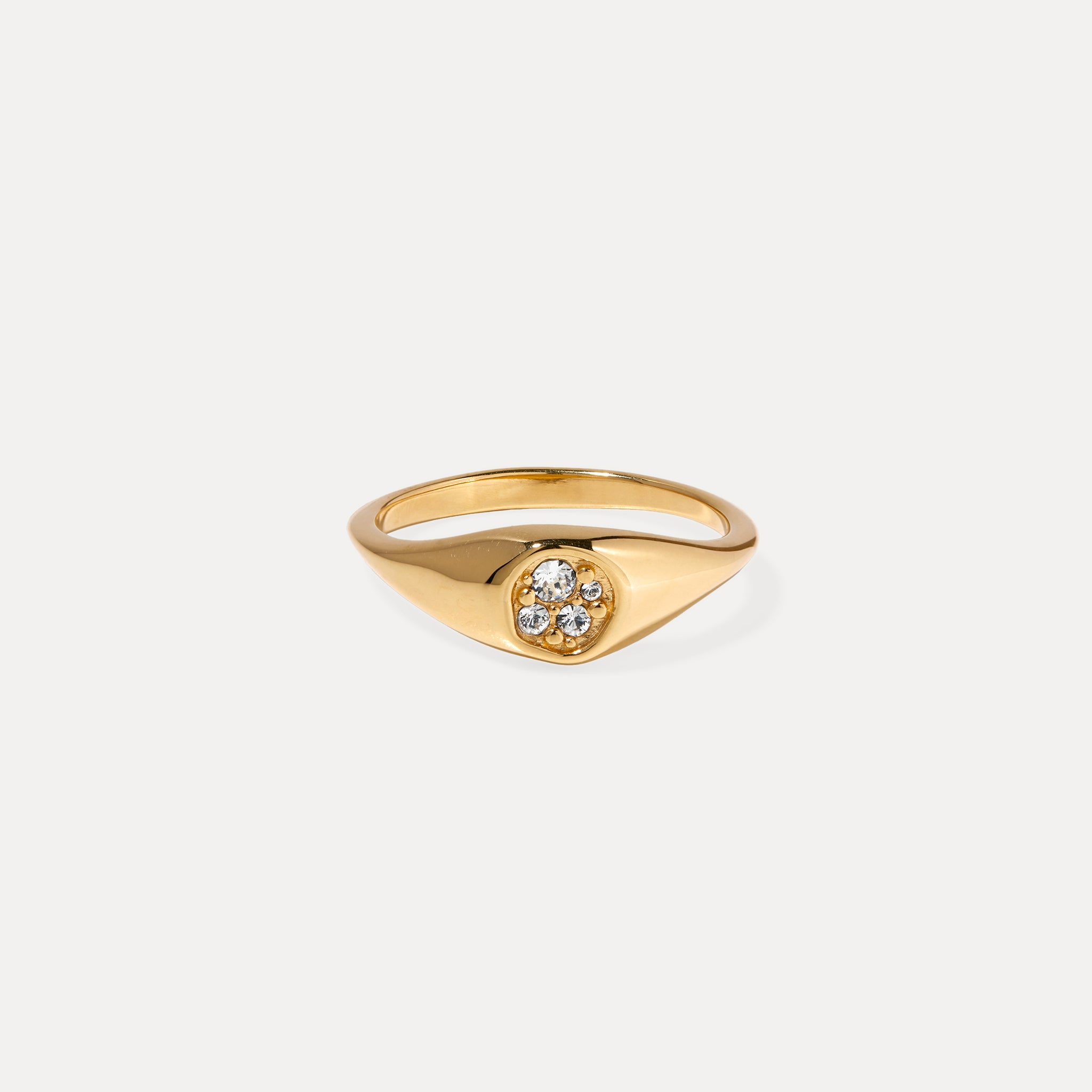Stilnest Belong Pavé Ring Weiße Kristalle Gold Gr.52