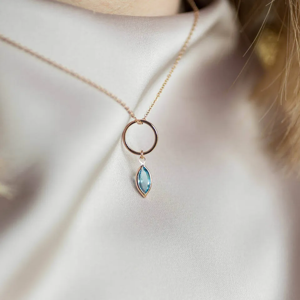 Joy by Corrine Smith Circle Halskette Marquise Roségold