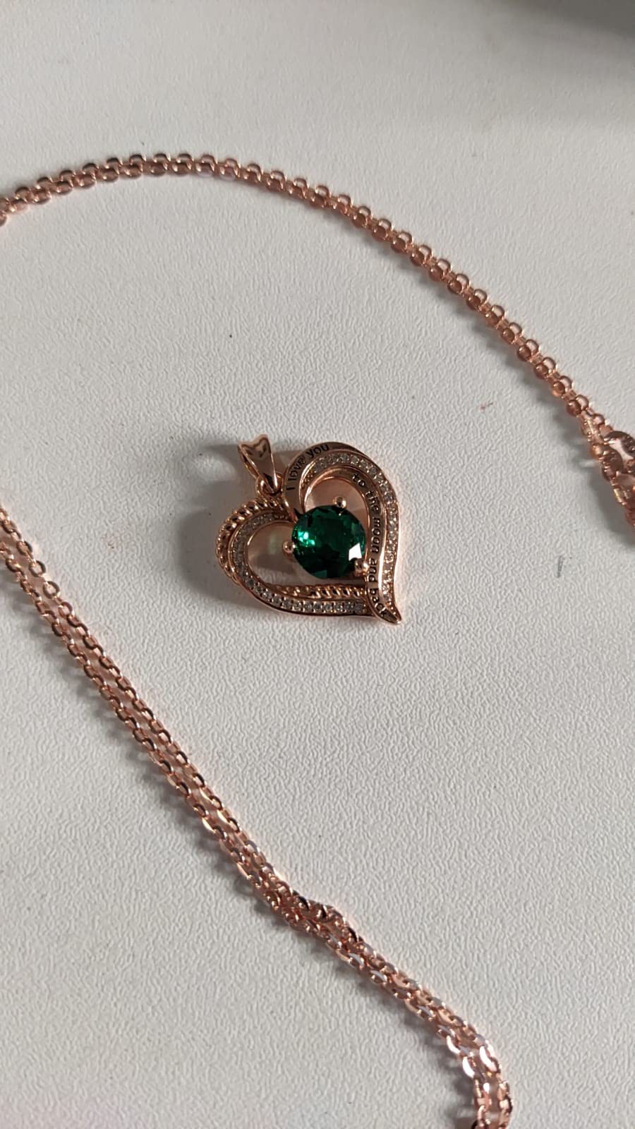 Eudora Harmony Bola Herz Kette Silber Rosegold Geburtsstein