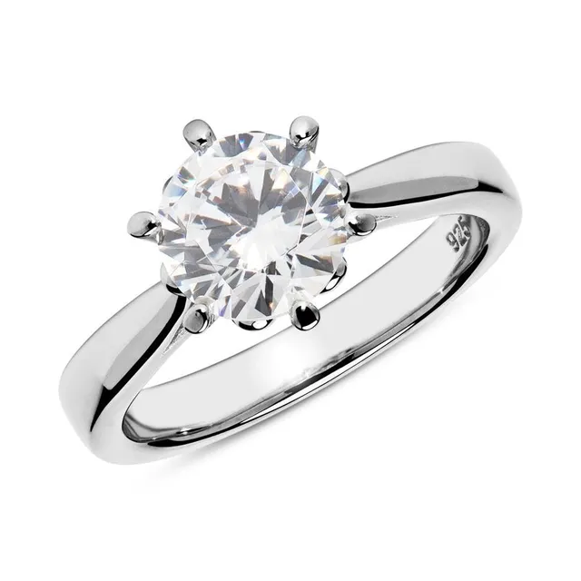 JEWLIX Verlobungsring Sterlingsilber Zirkonia Silber