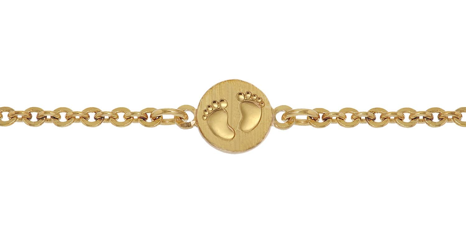 trendor Armbänder Babyarmband 333 Gold 14 cm 75092 Babyfüße