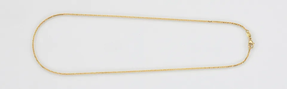 Eugen Rühle Zopfkette 1,0 mm Halskette Gold 585 45 cm diamantiert