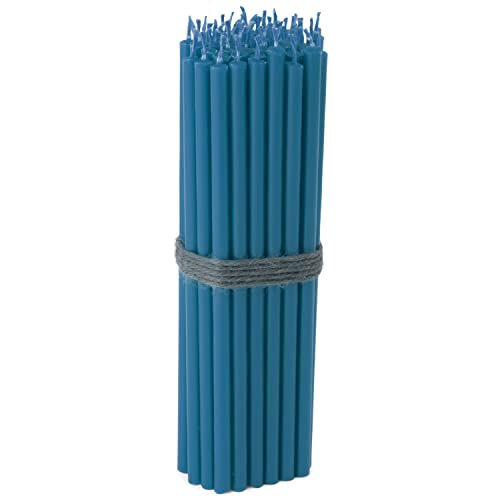 NKlaus Stabkerzen hellblau 16 cm 50 Stück Paraffin
