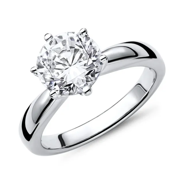 JEWLIX Solitärring 925 Silber Zirkonia Größe 54