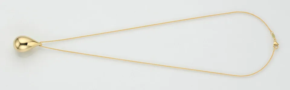 Eugen Rühle Anhänger Tropfen 15,5x26mm Halskette 45cm Gelbgold