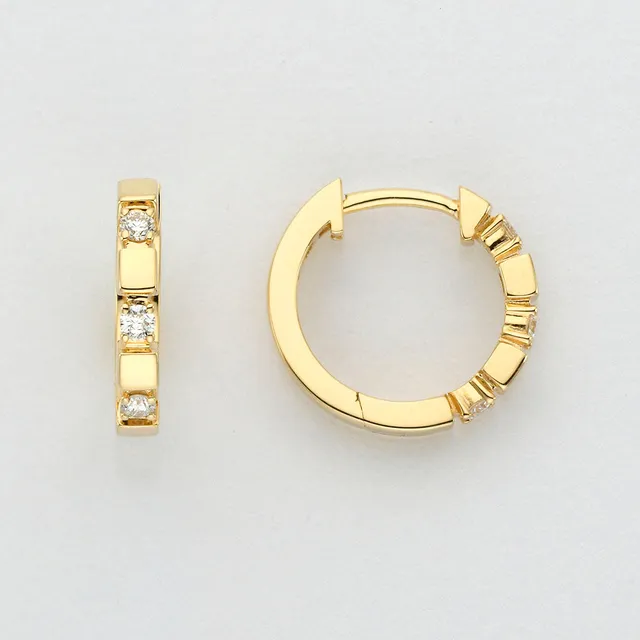 Eugen Rühle Ohrschmuck 80.7888 Creolen 585 Gelbgold Brillant 0,14ct