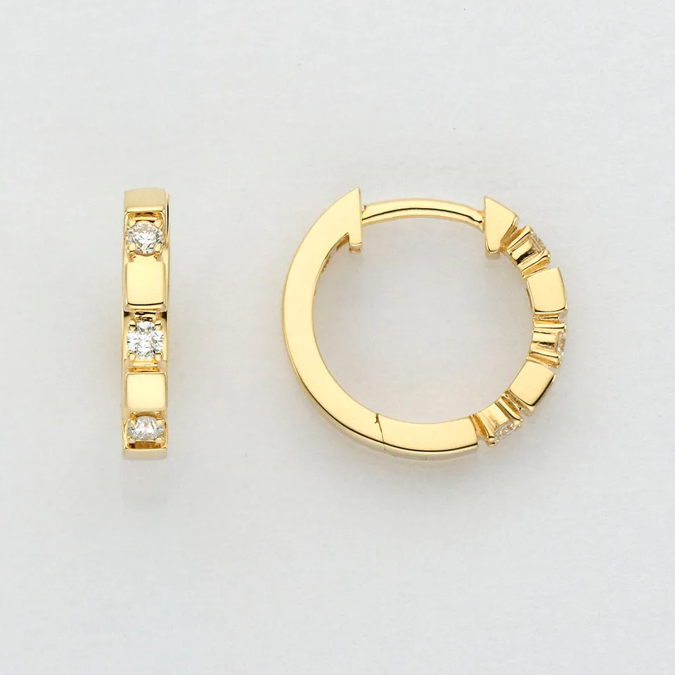 Eugen Rühle Ohrschmuck 80.7888 Creolen 585 Gelbgold Brillant 0,14ct