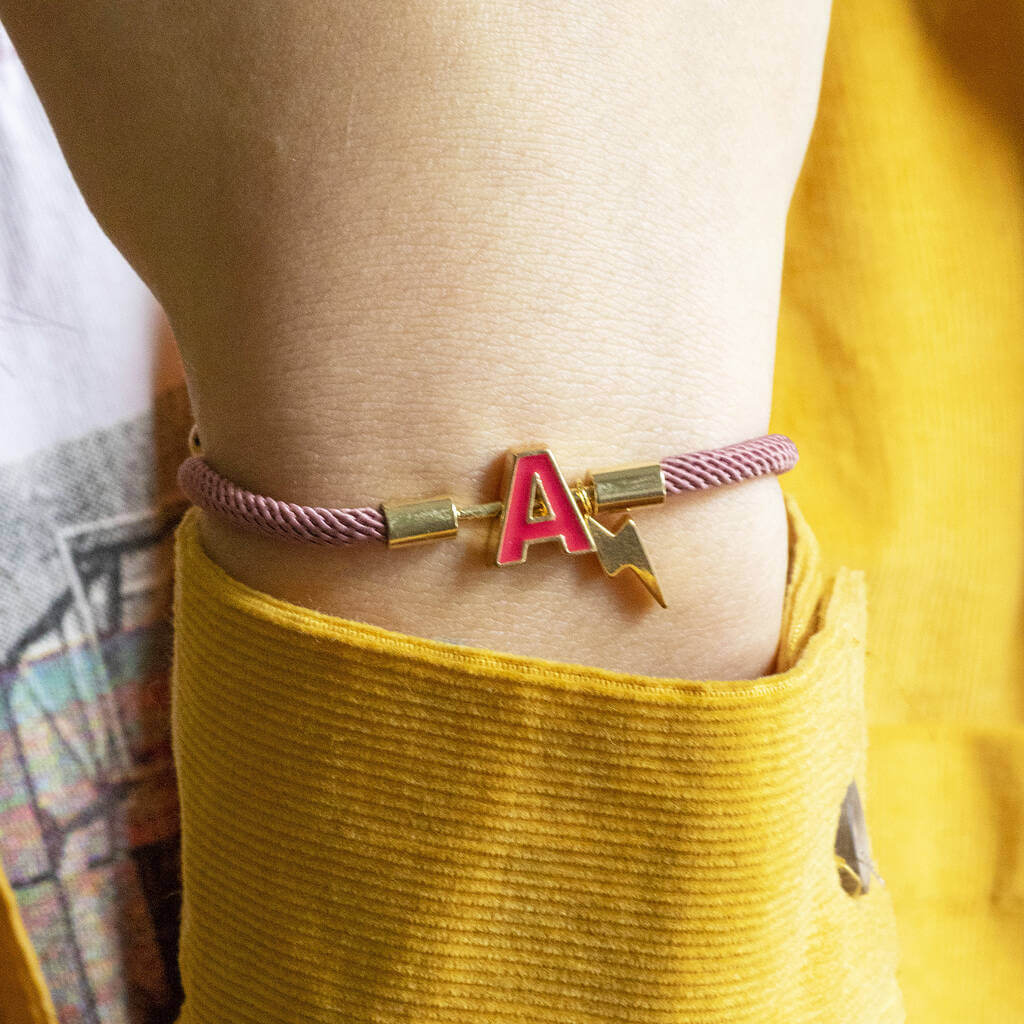 Joy by Corrine Smith Enamel Initial Blitz Armband Pink