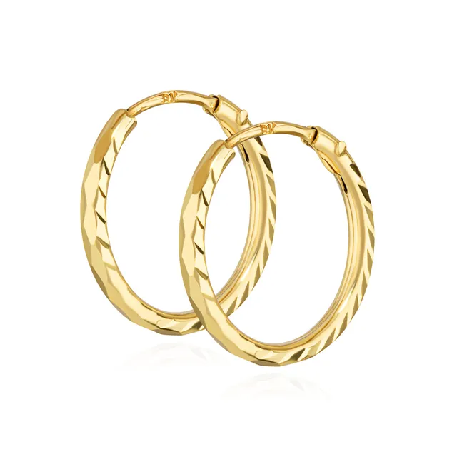 NKlaus Paar Creolen 333 Gelbgold Ohrringe 1,1 mm Gelbgold