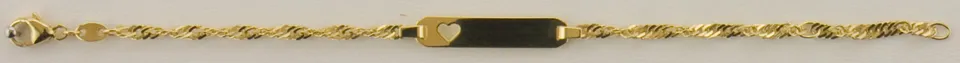 Eugen Rühle Armbänder 96.1085 ID-Armband Gold 333 Singapur