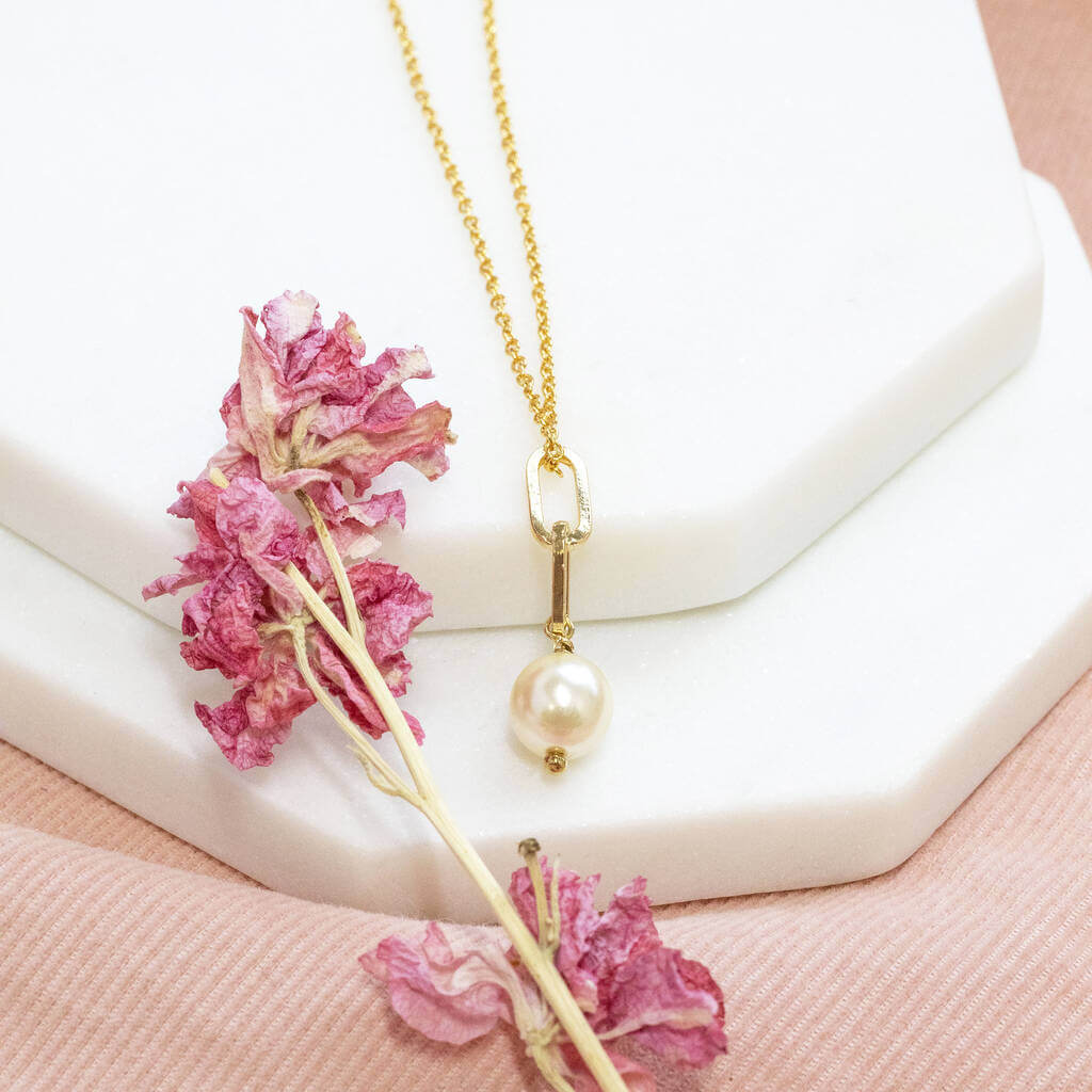 Joy by Corrine Smith Chunky Chain Schmuckset Gold Perle