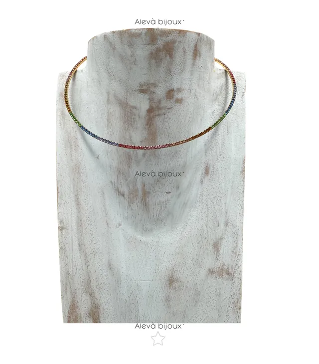 Alevá Bijoux FAB Rainbow Halsreif Collarino bunt