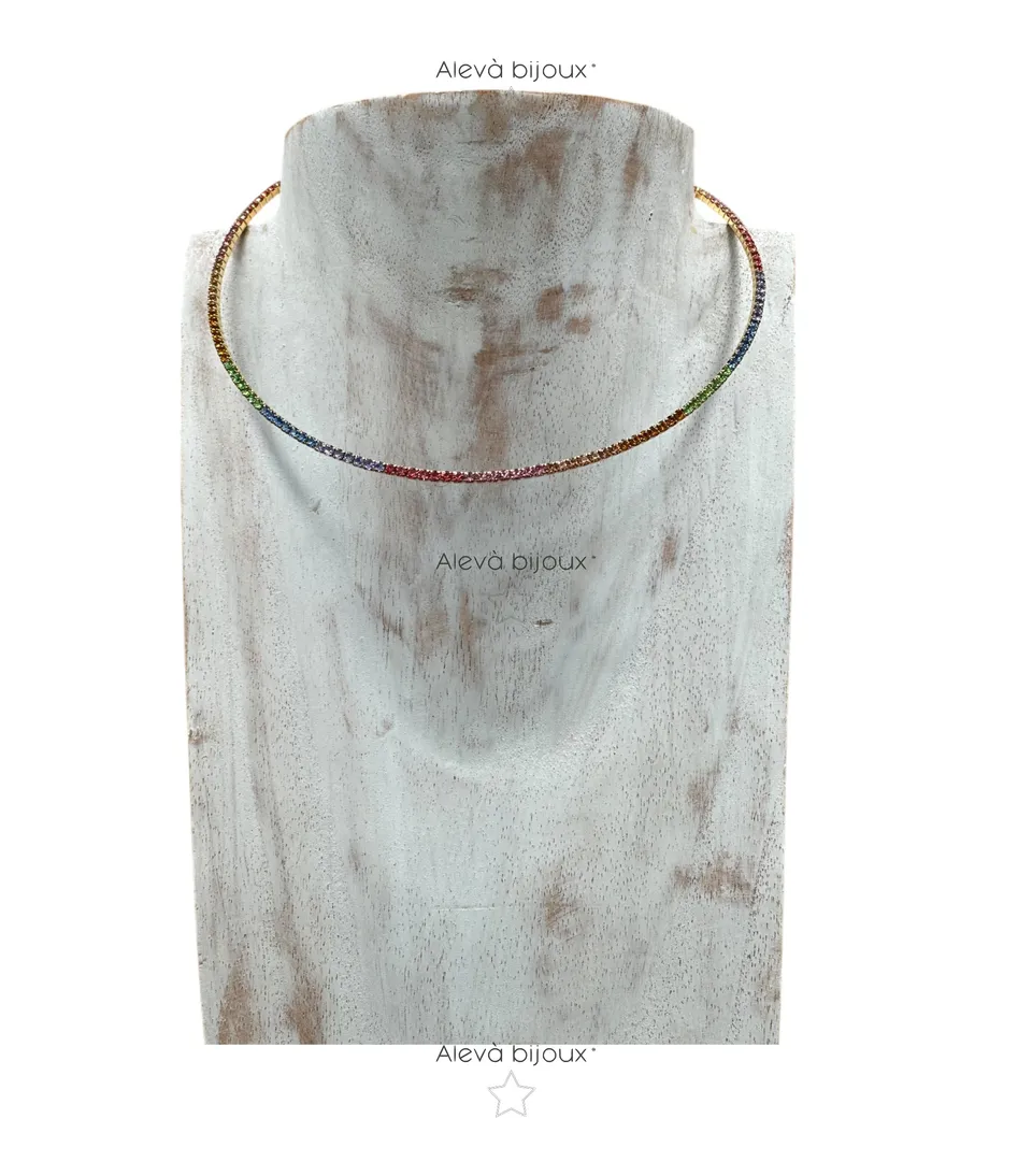Alevá Bijoux FAB Rainbow Halsreif Collarino bunt