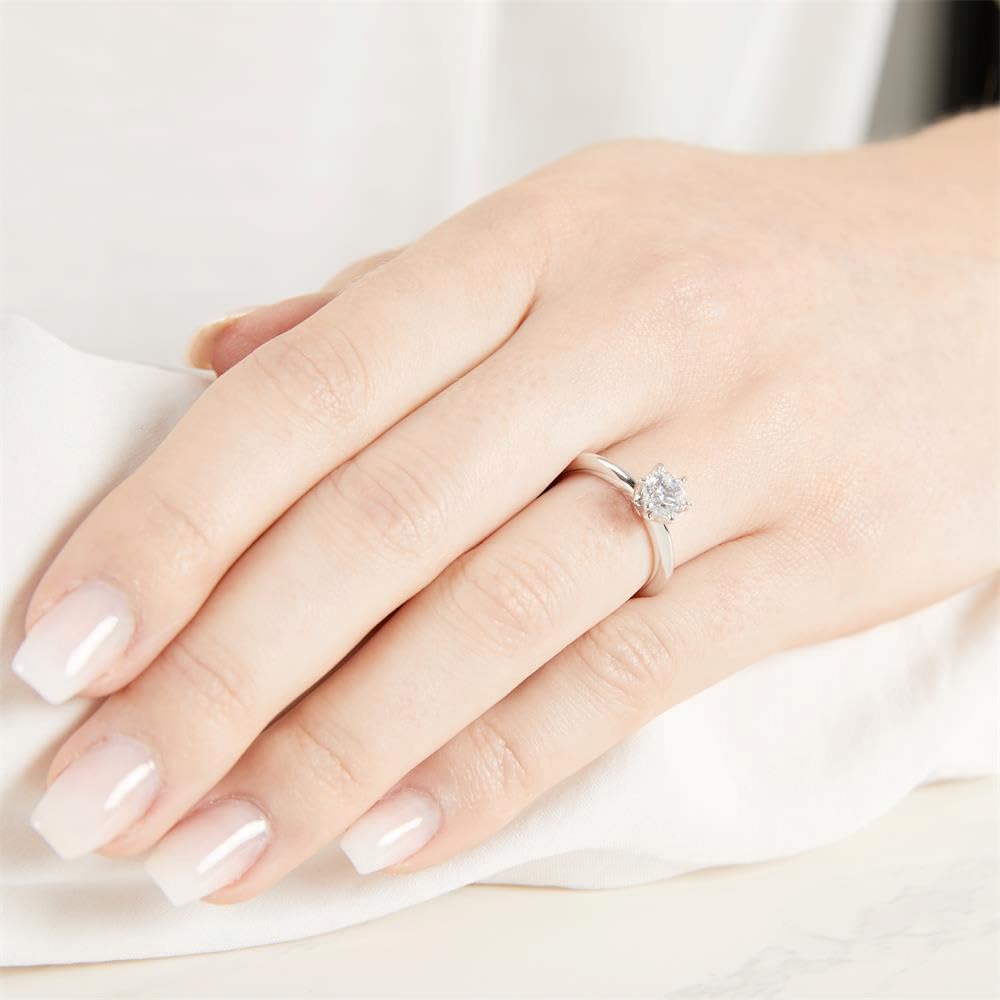 JEWLIX VR0122 Verlobungsring Silber Zirkonia 5,9mm 50mm