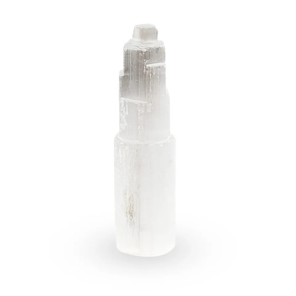 NKlaus Healing Crystals Selenit Kristall-Turm 15cm weiß