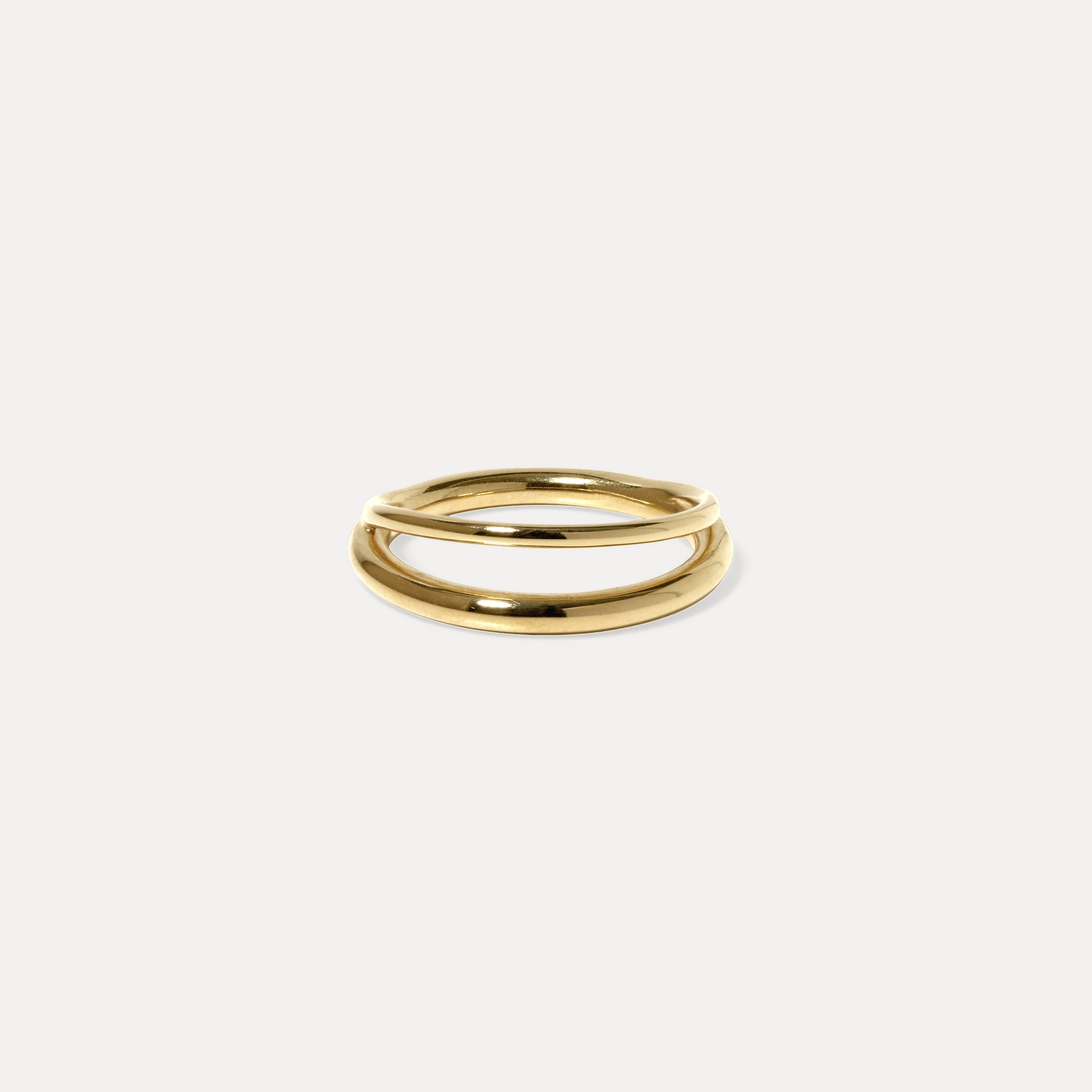 Stilnest Duo Ring 585 Gold Stapelring 1.4 mm