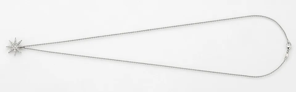 Eugen Rühle Anhänger Stern Brillanten 0,24ct Weißgold mit Kette