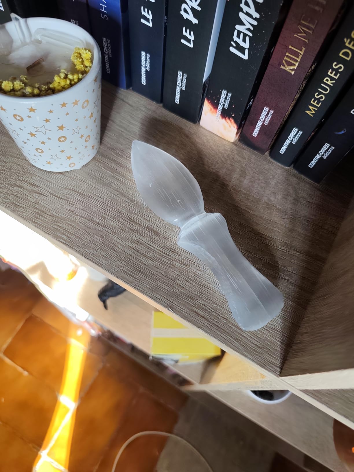 NKlaus Healing Crystals Selenit Ritualmesser 15 cm Heilstein-Messer