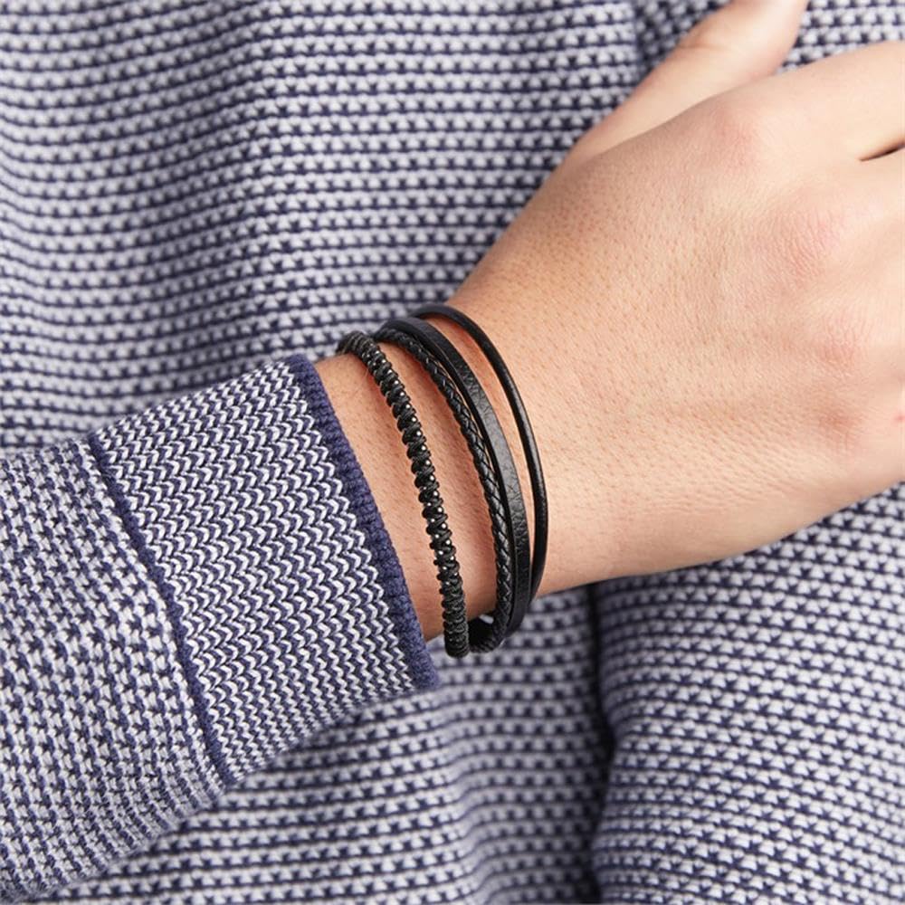 JEWLIX ID-Armband mehrreihig Kunstleder Gravur