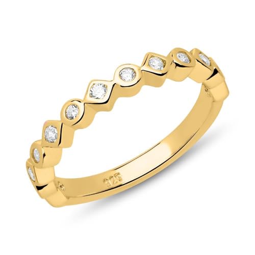 JEWLIX SR0421 Ring 925er Silber vergoldet Zirkonia Gr. 56