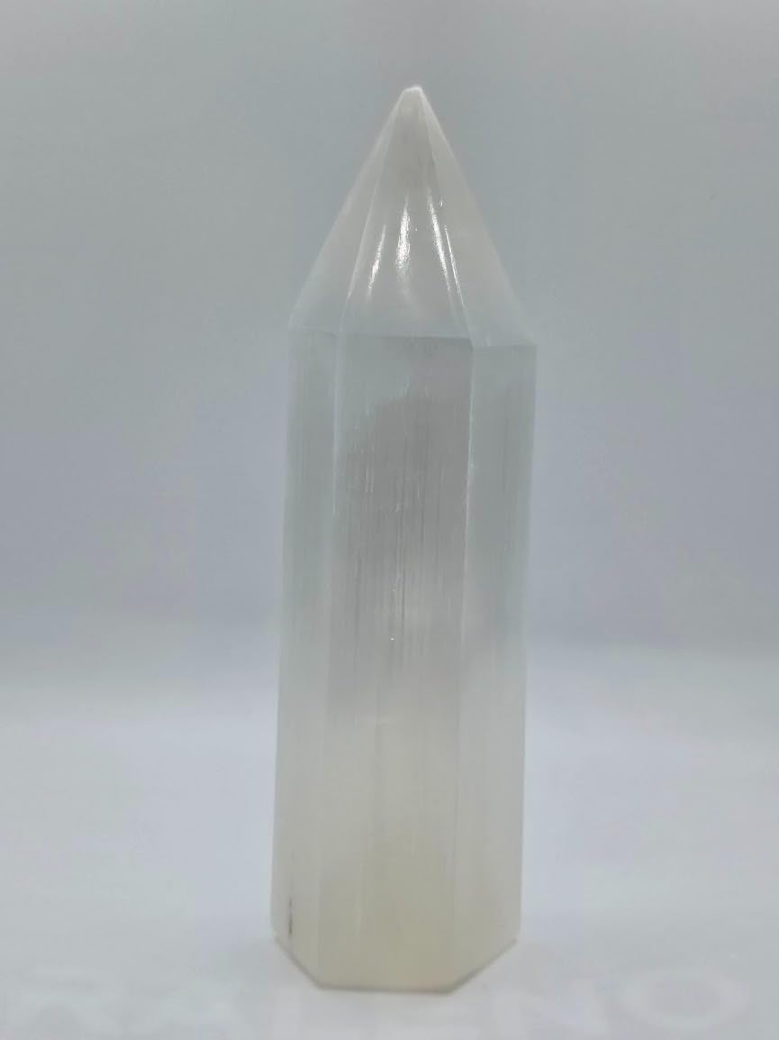 NKlaus Healing Crystals Selenit Pentagon Tower Turm 15cm