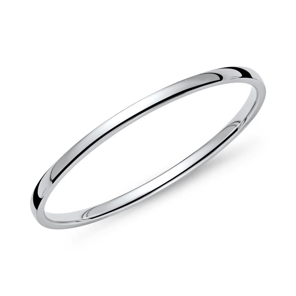 JEWLIX Ohrstecker Ring Weißgold schmal 1,2 mm Größe 58
